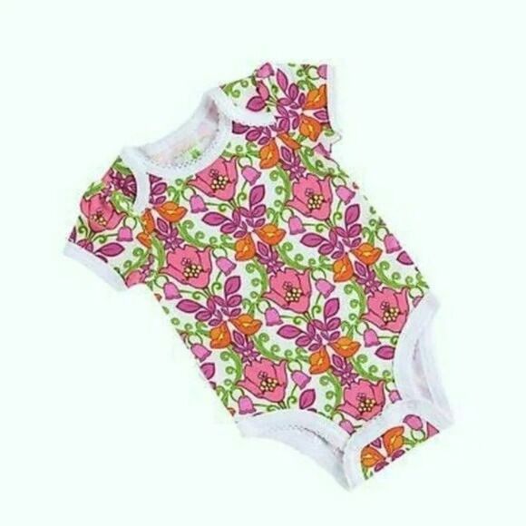 Vera Bradley Baby Lilli Bell Ruffled Bottom Bodysuit Boxed Sz 9-12 Months NEW - Picture 2 of 6